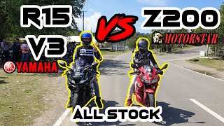 MOTORSTAR Z200s VS YAMAHA R15v3 [upl. by Jamaal717]