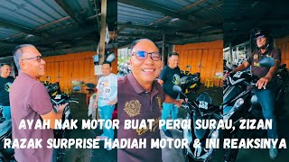 ZIZAN RAZAK SURPRISE BELIKAN AYAH MOTOR NAK KE SURAU TENGOK REAKSINYA [upl. by Annirak]