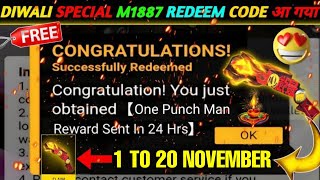 FREE FIRE REDEEM CODE TODAY 19 NOVEMBER REDEEM CODE FREE FIRE  FF REDEEM CODE TODAY 19 NOVEMBER [upl. by Zamora113]