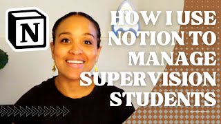 How I manage my supervision students in Notion [upl. by Alrak]