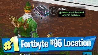 Fortnite Fortbyte 95 Location  Found At A Solar Array In The Jungle [upl. by Arrio]