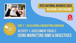 How to Use Marketing Aims amp Objectives AF2 for BTEC National Business Unit 2 [upl. by Heimlich]