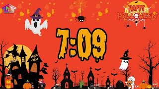 15Minute Countdown Timer with Music Halloween 🤍🎼⏰🎃👻 [upl. by Yrojram]