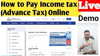 how to pay income tax challan  income tax Advance tax challan kaise bhare incometax tallyprime [upl. by Lokkin]