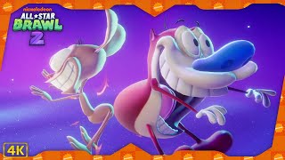 Nickelodeon AllStar Brawl 2 ⁴ᴷ Arcade Mode Ren amp Stimpy gameplay [upl. by Ralleigh]