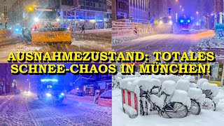 AUSNAHMEZUSTAND DURCH SCHNEECHAOS IN MÜNCHEN  STÄRKSTER SCHNEEFALL SEIT 18 JAHREN IN BAYERN [upl. by Elpmet]