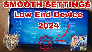 SMOOTH SETTINGS FOR MOBIL ELEG ENDS Best Low End Device Mobile Legends Gameplay 2024 [upl. by Airtap]