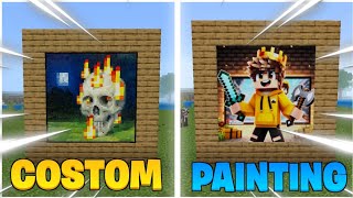 How to Make Costom Painting in Minecraft PE NOT KITU  MINECRAFT [upl. by Tengler]