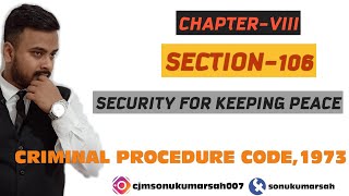 Security for keeping peace and good behaviour on conviction sec 106crpc [upl. by Luane]