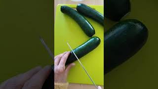 Slicing Courgettes healthy nature food shorts [upl. by Corron]