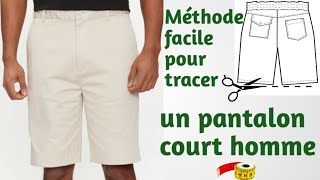 Méthode facile pour tracer un pantalon court homme [upl. by Samoht]