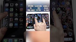 iPhone 15 Pro Max vs S24 Ultra vs Pixel 8 Pro Speed Test 🚀 Who’s the Real King 👑shorts viralvideo [upl. by Allegna]