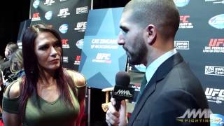 UFC 184 Cat Zingano Says Shes Ronda Rouseys Weakness [upl. by Alamap]