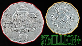 MOST VALUABLE AUSTRALIA 50 CENTS COINS Ultra Rare and High Price Coins Worth Millions [upl. by Crispas335]