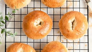 Easy Homemade Plain Bagels Quick amp Easy [upl. by Frere]