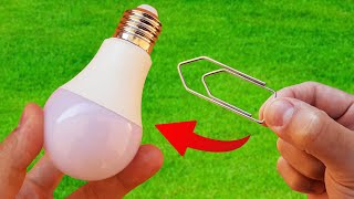 Just Put a Paperclip On the LED Lamp and You Will Be Amazed How To Fix LED Lamp Repair LED Light [upl. by Jobe]