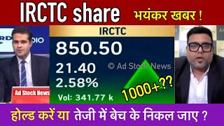 IRCTC share latest news todayHold or sell  Irctc share news today [upl. by Neelram]