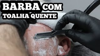 COMO FAZER BARBA SEM IRRITAR A PELE PASSO A PASSO TOALHA QUENTE [upl. by Aneekahs]