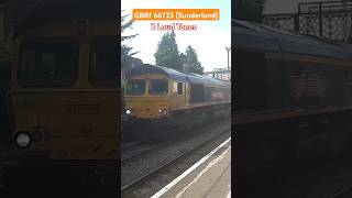 GBRf 66725 Sunderland passing Trimley station  2 Tone Jump scare 24724 class66 trimley tones [upl. by Ocir336]