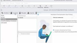 SAGE 100C RAPPROCHEMENT BANCAIRE AUTOMATIQUEComment importer les Relevés bancaires [upl. by Einial]