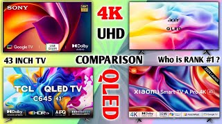 Best 43 Inch 4K TV 2024⚡Best 4K QLED Google TV⚡SONY BRAVIA vs ACER vs XIAOMI vs TCL comparison⚡⚡ [upl. by Engamrahc245]