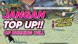 👀 New One Piece Burning Will English  Code Redeem • Android Gameplay [upl. by Stella]