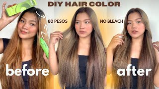 DIY Tipid Hair Color at Home FIX BRASSY ORANGE HAIR Philippines ♡ Dylene Fajardo [upl. by Kcirdde40]