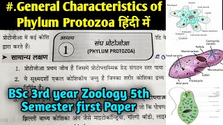 General characteristics of Phylum Protozoa  BSc 3rd year Zoology 5th Semester first paper [upl. by Vachill3]