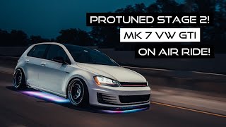 VW MK7 GTI STAGE 2 ProTuned ABSOLUTELY RIPS 400 Wheel Tq [upl. by Ydnyc329]