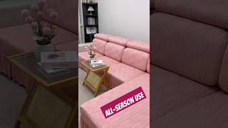 GameChanging Sofa Cover Perfect Fit AllSeason Use dormdecordiaries sofacover elasticcover [upl. by Anirehtac]