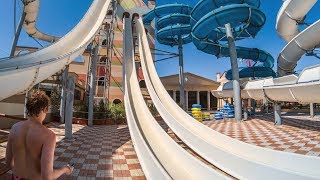 Double STUKAS Water Slides  Le Vele Acquapark [upl. by Edithe]