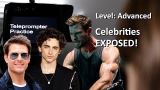 Teleprompter Practice  Advanced  Celebrities Exposed [upl. by Dnama193]