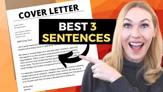 PROVEN 3 Sentence Cover Letter  Best Cover Letter Format amp Examples [upl. by Richara]