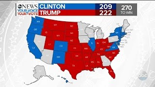 Trump Wins Florida Clinton Wins Washington  2016 Election Results [upl. by Walter]