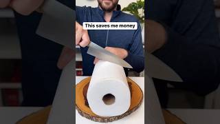 Cut paper towels in half to make them last longer papertowels kitchen budgetfriendly cheap [upl. by Oringas]