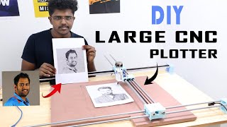 DIY Large CNC Plotter  Writing amp Drawing Machine  Resizeable CNC Plotter  Coders Cafe [upl. by Annawoj]