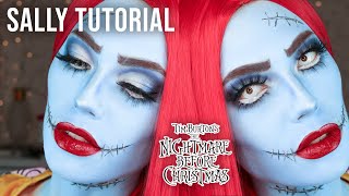 SALLY NIGHTMARE BEFORE CHRISTMAS MAKEUP TUTORIAL  Halloween Makeup [upl. by Hamehseer]