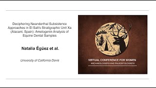 Neanderthal Subsistence Approaches in El Salts Stratigraphic UnitXa  Natalia ÉGÜEZ et al [upl. by Peterson]