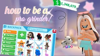 How to be a pro grinder on adopt me 🐶👏 [upl. by Camroc]