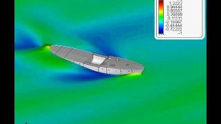 Seakeeping simulation of a ship in irregular quartering waves [upl. by Cherie]