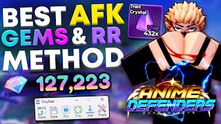 The BEST AFK GemReroll Method In Anime Defenders TinyTask Download [upl. by Olson368]