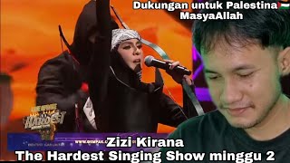 Zizi Kirana  The Hardest Singing Show minggu 2 🇮🇩 Reaction  MasyaAllah‼️ [upl. by Maffei]