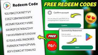 100 Free Redeem Code For Google Playstore At ₹0  How To Get Free Redeem Codes  Free Redeem Code [upl. by Kaete]