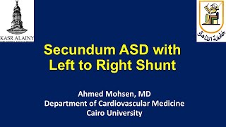 Secundum ASD with left to right shunt diagnosed with Transthoracic Echo [upl. by Yeneffit]