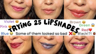 💄Lipstick swatches 💄 Some of these are 🔥 and some are 🥵 [upl. by Ierdna395]