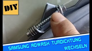 Samsung Addwash  Waschmaschine Gummi Türdichtung Türmanschette Dichtung Bullaugendichtung wechseln [upl. by Mohamed]