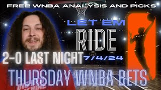 WNBA picks Thursday 74  Sun vs Lynx  Mystics vs Aces [upl. by Wiles75]