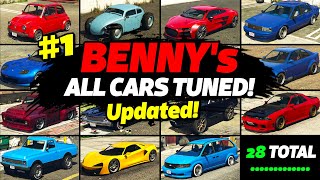 GTA 5 Online ALL BENNYs CAR ON ONE PLACE UPGRADE PRICE LIVERIES CUSTOMIZE DLC amp MORE [upl. by Belita410]