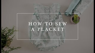 How to Sew a Placket [upl. by Ella]