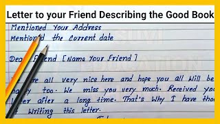 Write a letter to your friend describing the good book 📖  Letter writing  How to write a letter [upl. by Annoed]